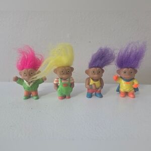 1992 Soma Superhero mini Troll Dolls Set Of 4